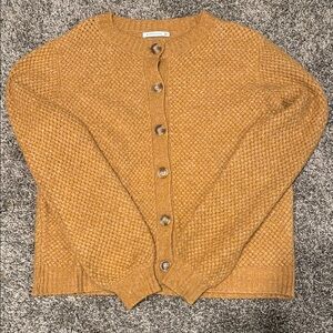 Women's Mustard Cardigan Sweater